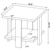 Coaster Fine Furniture 707717 Dawn - Square Engineered Wood End Table - Mango Brown