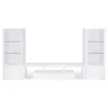 Coaster Fine Furniture 704251-SET Jude - 3 Piece TV Entertainment Center - White High Gloss