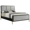Coaster Fine Furniture 224331KE Arini - Upholstered Eastern King Panel Bed - Black And Gray