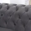 Furniture of America FOA6475DG-LV-PK Castellon - Loveseat - Dark Gray