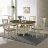 Intercon MI-CH-850C-RFO-RTA Mission Casuals - Lattice Chair - Rustic White / French Oak