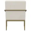 Coaster Fine Furniture 903143 Kirra - Upholstered Metal Arm Accent Chair - Cream