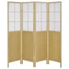 Coaster Fine Furniture 960123 Edwards - 4-Panel Room Divider Folding Shoji Screen - Natural