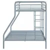 Coaster Fine Furniture 460340SVR Carson - Metal Twin Over Full Bunk Bed - Glossy Silver