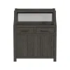 Intercon FX-CA-4816-RCV-TOP Flex - Server Hutch - Reclaimed Chevron