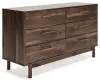 Ashley Furniture EB3660-231 Ashley Furniture EB3660-231 Calverson - Six Drawer Dresser - Medium - Mocha