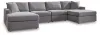 Ashley Furniture 92104S19 Ashley Furniture 92104S19 Modmax - 4-Piece Sectional With Laf And Raf Corner Chaises - Granite