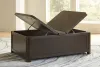 Ashley Furniture T678-20 Breckington - Cocktail Table With Storage - Dark Brown