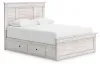 Ashley Furniture PCB1171B16 Ashley Furniture PCB1171B16 Makidern - Queen Panel Storage Bed With Under Bed Storage Unit - Whitewash