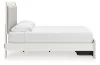 Ashley Furniture PCB3381B9 Zuraleus - King Upholstered Panel Platform Storage Bed - White