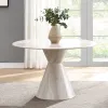 ACME DN07075 Ogin - Round Dining Table - Marble Print & Natural