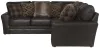 Jackson Furniture Industries 4378/42/62-09 Jackson Furniture Industries 4378/42/62-09 Denali - 2 Piece Italian Leather Match Sectional With 8 Included Accent Pillows - Chocolate