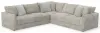 Jackson Furniture Industries 2306/63/59/73-01 Bucktown - 3 Piece Sectional With Extra Thick Cuddler Seat Cushions - Parchment