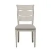 Liberty Furniture 652-C2001S Farmhouse Reimagined - Ladder Back Upholstered Side Chair - Antique White / Chestnut Tops