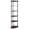 CoasterEveryday 800279 Bonwick - Wood 5-Shelf Corner Bookshelf - Cappuccino