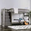Furniture of America AM-BK102GY-BED-SLAT Ampelios - Bunk Bed With 2 Slat Kits - Gray