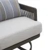 New Classic G2762-21S Genova - Patio Swivel Club Chair With Accent Pillow (Set of 2) - Gray