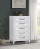 CoasterEveryday 224845 Marielle - 5-Drawer Bedroom Chest - Distressed White