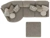 Jackson Furniture Industries 3145/73/92/28-28 Jackson Furniture Industries 3145/73/92/28-28 Turner - 2 Piece Sofa Cuddler With Left Side Facing Cuddler And Cocktail Ottoman - Mushroom