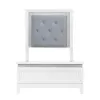 Liberty Furniture 781-YBR-TUB Liberty Furniture 781-YBR-TUB Reflections - Twin Upholstered Bed - Pearl White & Rhinestone