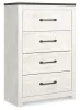 Ashley Furniture B1190-44 Gerridan - Four Drawer Chest - White / Gray
