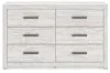 Ashley Furniture B3788-31 Cayboni - Six Drawer Dresser - Whitewash