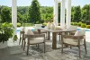Ashley Furniture P671/625/601A(3) Ashley Furniture P671/625/601A(3) Serene Bay - 7 Pc. - Dining Table, 6 Arm Chairs - Dark Brown