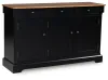 Ashley Furniture D634-80 Wildenauer - Dining Room Buffet - Brown / Black