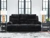 Ashley Furniture PC4280599 Rhine Falls - Reclining Power Sofa With Drop Down Table - Onyx