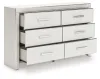 Ashley Furniture PCB3381-31 Ashley Furniture PCB3381-31 Zuraleus - Six Drawer Dresser - White