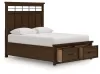 Ashley Furniture B849B2 Ashley Furniture B849B2 Taffenbrook - Queen Panel Storage Bed - Medium Brown