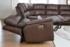 Ashley Furniture PCU12001S5 Bleckley - 6-Piece Power Reclining Sectional With LAF And RAF Recliners - Espresso