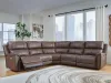 Ashley Furniture PCU12001S4 Ashley Furniture PCU12001S4 Bleckley - 5-Piece Power Reclining Sectional With RAF And LAF Recliners - Espresso