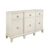 Samuel Lawrence Furniture S916-146 Madison - 3-Drawer Server with Cabinets in a Grey-White Wash Finish - Natural