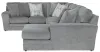 Jackson Furniture Industries 2477/30/62/76-28 Glacier - 3 Piece Sectional With RSF Chaise, Comfort Coil Seating And 9 Included Accent Pillows - Shark