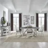 Liberty Furniture 139WH-CD-O5TRS Liberty Furniture 139WH-CD-O5TRS Farmhouse - 5 Piece Trestle Table Set - Two Tone White / Wood Tone