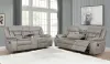 CoasterEveryday 651351-S2 Greer - 2 Piece Upholstered Reclining Sofa Set - Taupe