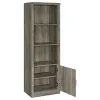 Coaster Fine Furniture 707726 Burke - 3-Shelf Engineered Wood Media Tower - Gray Driftwood