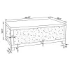 CoasterElevations 722498 Gillian - Rectangular Mirrored Acrylic Coffee Table - Silver