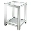 CoasterElevations 736217 Valentina - 1-Shelf Square Glass Top Side End Table - Silver