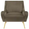 Coaster Fine Furniture 903044 Ricci - Upholstered Saddle Arm Accent Chair - Truffle