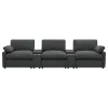Coaster Fine Furniture 609531PT Collins - 5 Piece Power Reclining Home Theater Seating - Dark Gray