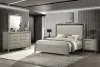 New Classic 00-B1248-25N New Classic 00-B1248-25N Lennox - 6/0 California King 5 Piece Bedroom Set (Bed, Dresser, Mirror, 2 Nightstands) - Gray / Silver