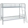 Coaster Fine Furniture 460334SVR Carson - Metal Twin Over Twin Bunk Bed - Glossy Silver