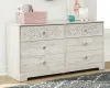 Ashley Furniture EB1811-131 Paxberry - Six Drawer Dresser - Vinyl-Wrapped - Whitewash