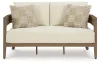 Ashley Furniture P671-835 Serene Bay - Loveseat With Cushion - Dark Brown / White