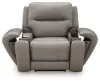 Ashley Furniture PCU1370013A Real Moments - Power Recliner With Audio Seating - Ash
