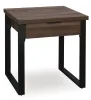 Ashley Furniture T318-2 Wickman Falls - Square End Table - Dark Brown