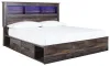 Ashley Furniture B211B51 Ashley Furniture B211B51 Drystan - King Bookcase Bed With 2 Side Drawers - Brown / Beige