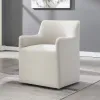 ACME DN02806 Cafell - Arm Chair With Swivel Casters - Cream